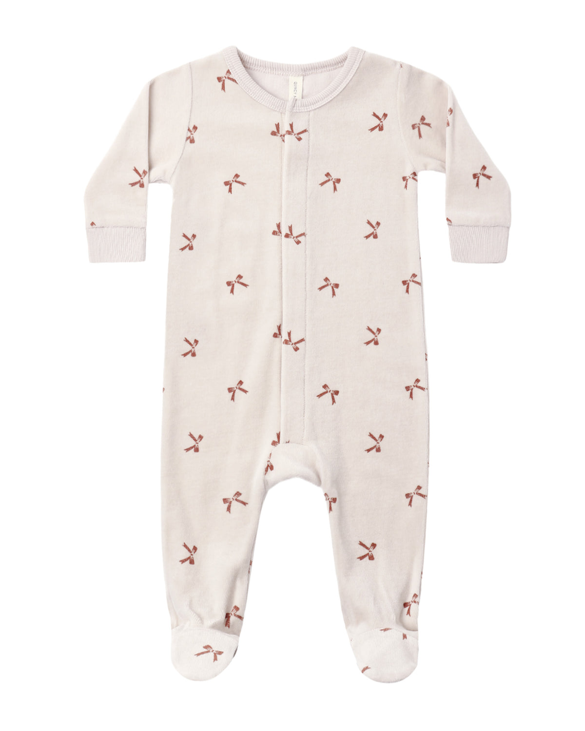 Red Bows Long Sleeve Snap Footie Sleeper