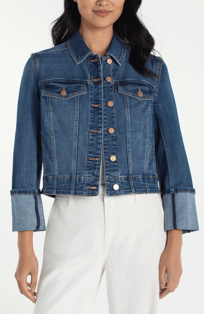 Cuffed Sleeve Denim Jacket | Liverpool