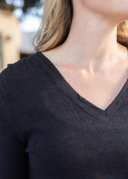 Shirred V-Neck in Java | Liverpool