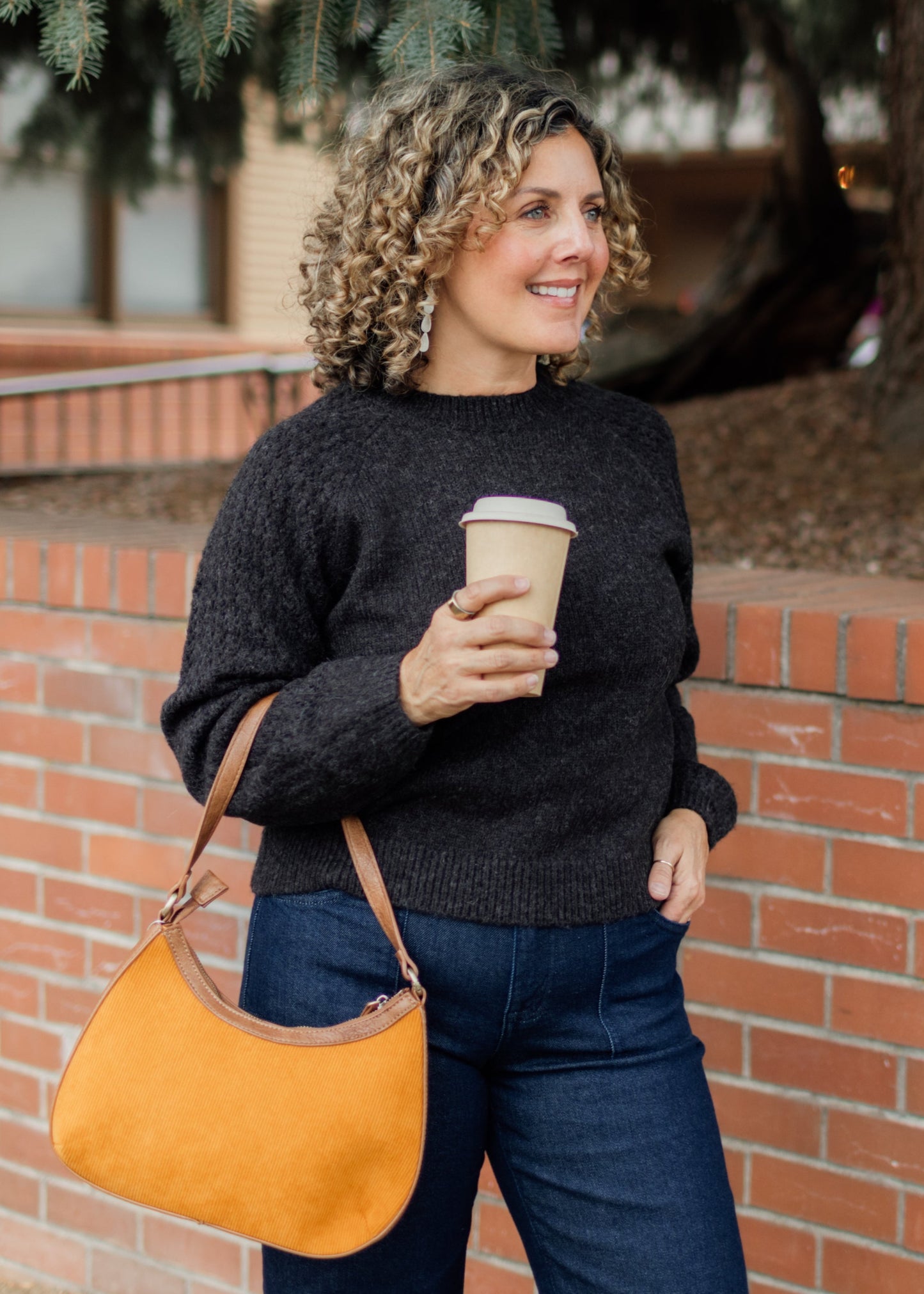 Corduroy Hallie Bag in Dijon