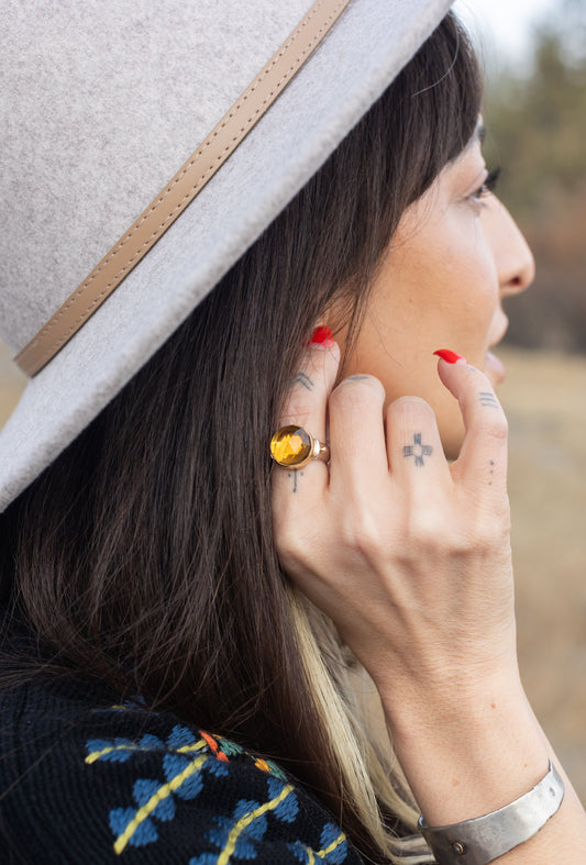 Whiskey Quartz Ring | Linda Blumel