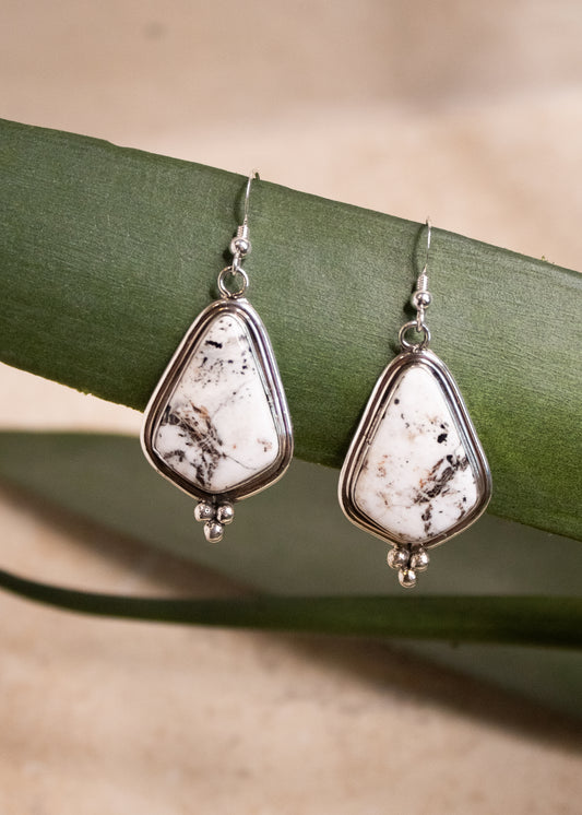 White Buffalo Earrings