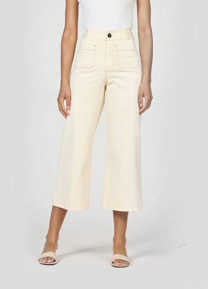 Audrey Wide Crop in Ivory | Dear John