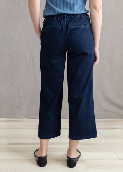 Wide Leg Crop in Indigo Rinse | Liverpool