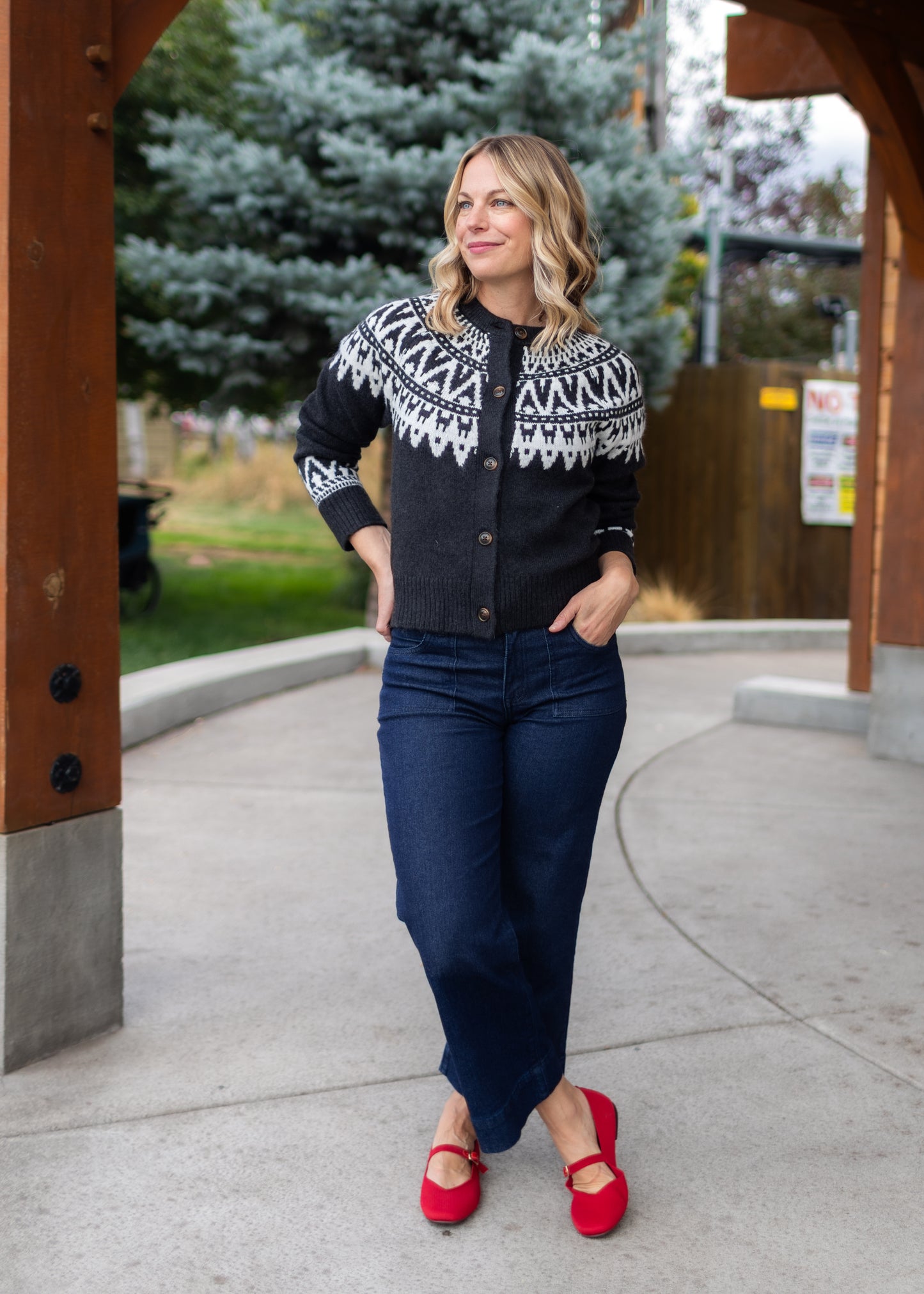 Fairisle Cardi in Ink | Sanctuary