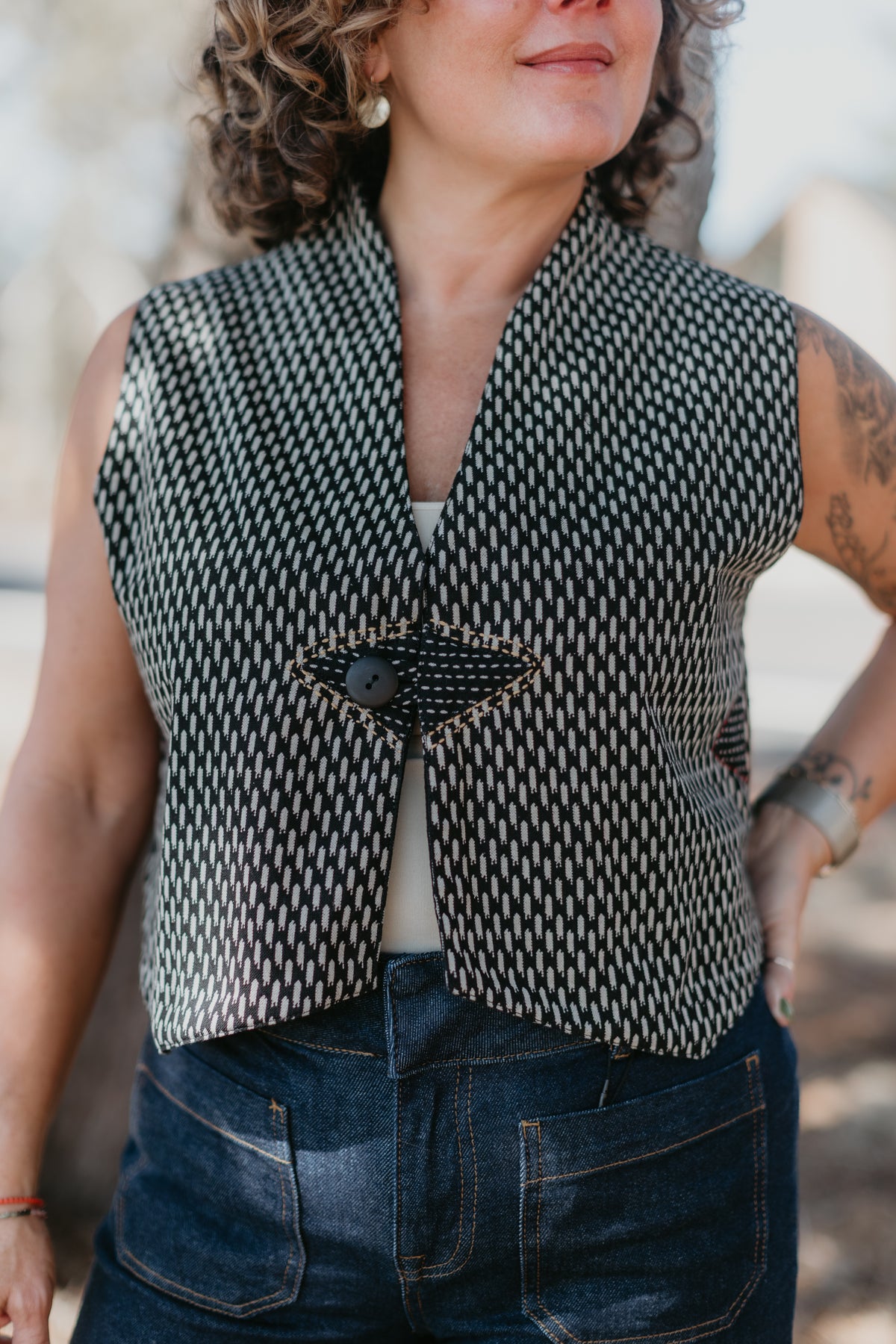 Batik Ikat Back Vest | Yaza